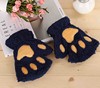 Gloves, winter cartoon set suitable for men and women for elementary school students, Korean style, increased thickness, fingerless, wholesale