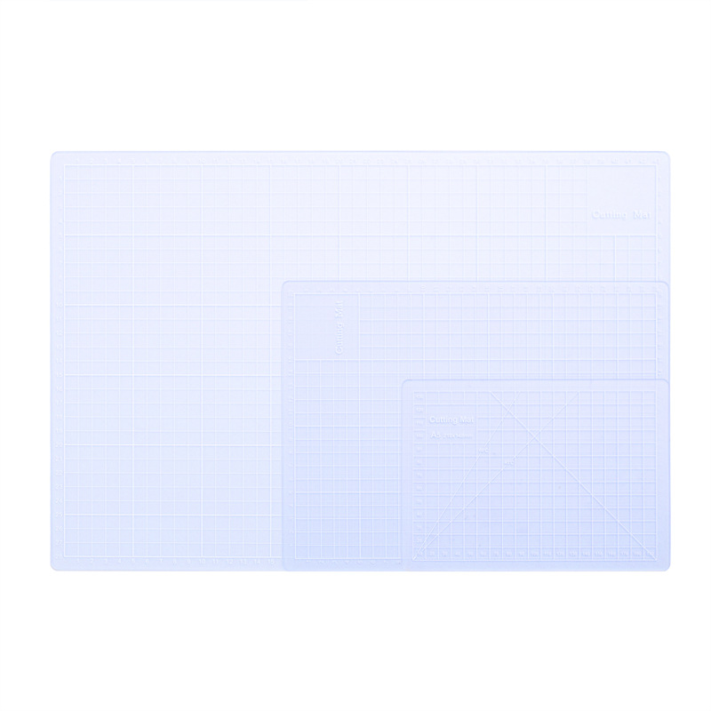 Codeyou pequeño y fresco tablero de almohadilla de corte translúcido, cinta de mano, sello de goma, tablero de almohadilla multiusos de papel cortado a mano