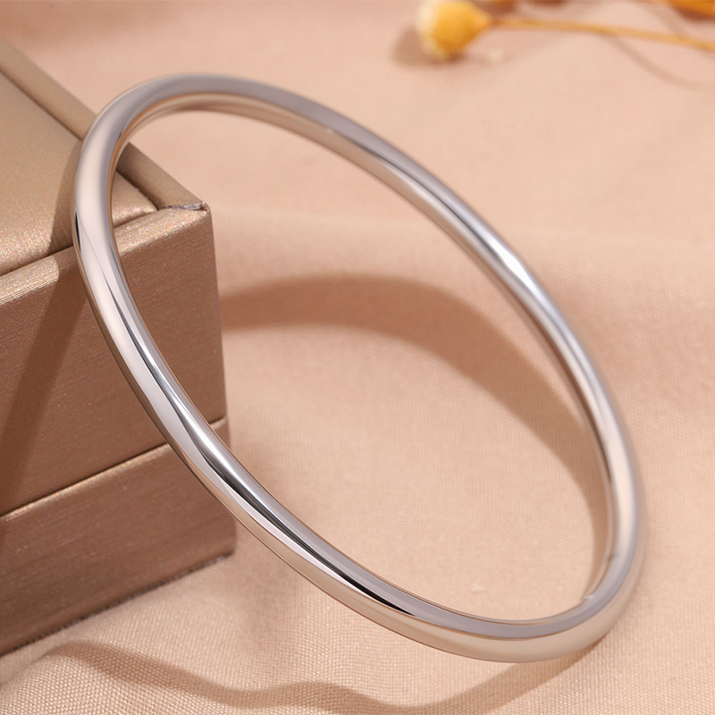 Pulsera de Acero de Titanio, Moda Transfronteriza, Pulsera Europea y Americana con Diseño de Estrellas, Pulsera Redonda con Diamantes Completos para Mujer, Pulsera de Acero Inoxidable para Parejas