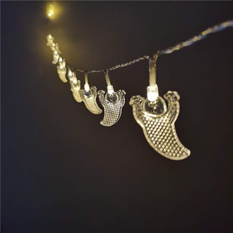 Ventas transfronterizas de Halloween calabaza cabeza fantasma blanco murciélago púrpura fantasma mano lámpara de decoración festiva lámpara de color temática