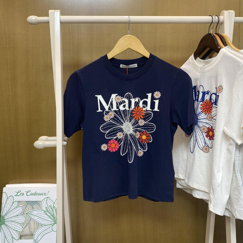 【カウンター品質】韓国マルディトレンドブランド半袖Tシャツリトルデイジードーマンプリントラウンドネックピュアコットンクロスボーダー|undefined