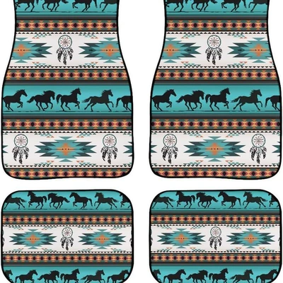 Cross-border Amazon Bohemian Style Crystal Velvet Car Mat 4-piece Set Universal Mat Non-slip Dirty-resistant Wear-resistant