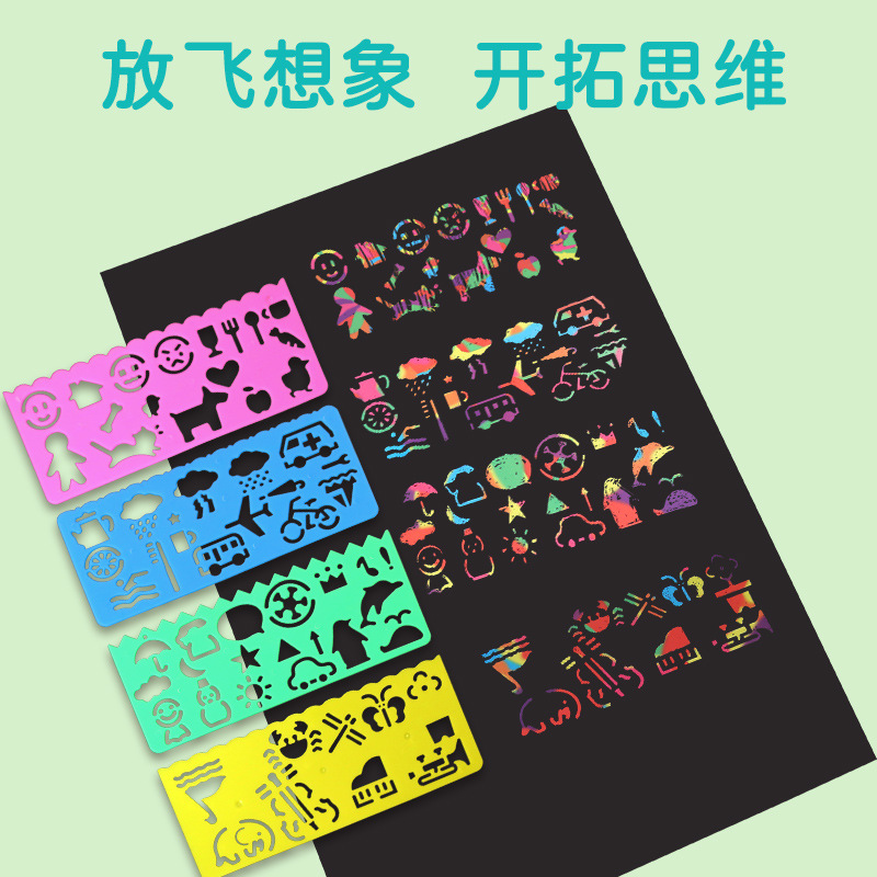 Ruler Student Multifunctional Flowery Ruler Handout Template Special Purpose Transformable Learning Set Geometry Drawing Tools