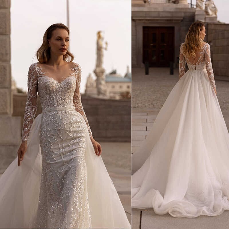 Bridal Wedding Chapel Long Trailing Mesh Skirt Cross-Border Dropshipping Solid White Versatile Half Skirt for Women