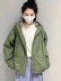 长袖格子运动宽松外套