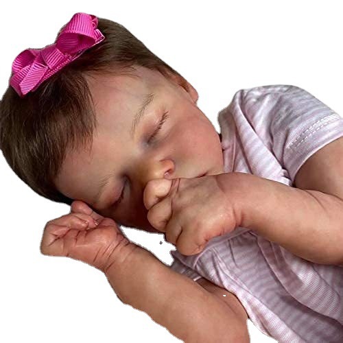 Pulgada muñeca pintada juguetes de simulación de stock transfronterizo bebé 18 muñecas 3D venta caliente pura mano pesada muñeca