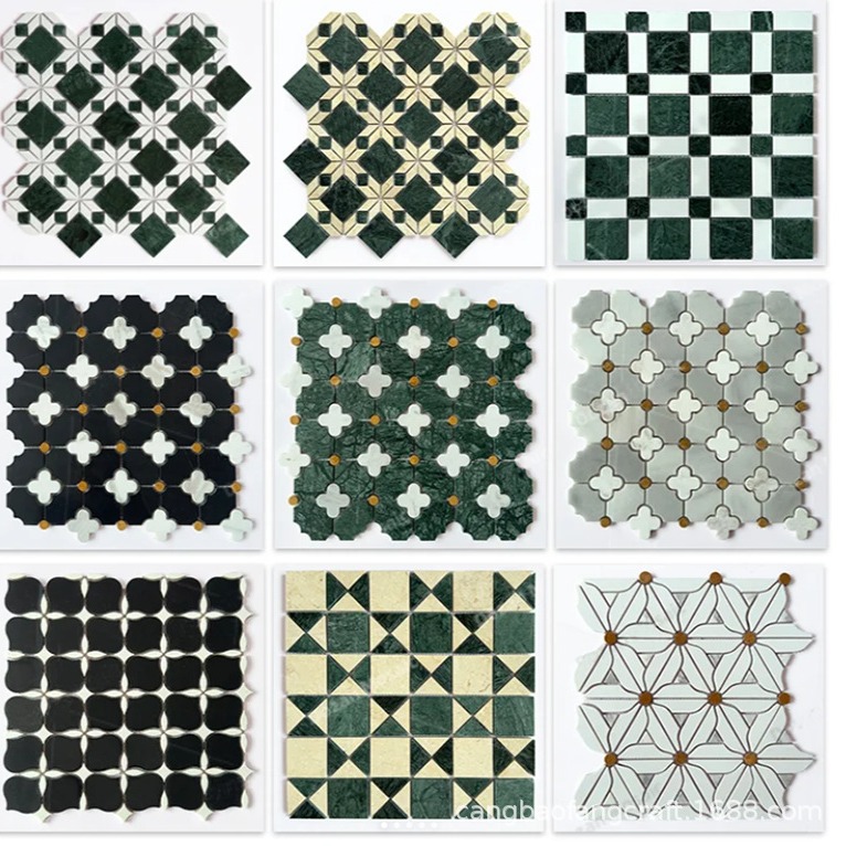 石材大理石马赛克现代简约别墅民宿工程浴室厨房墙身stone mosaic