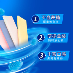 Xuanmai Fruity Sugar-Free Gum 5 Pieces * 12 Boxes Mint Fresh Breath Novelty Portable Energy Snack
