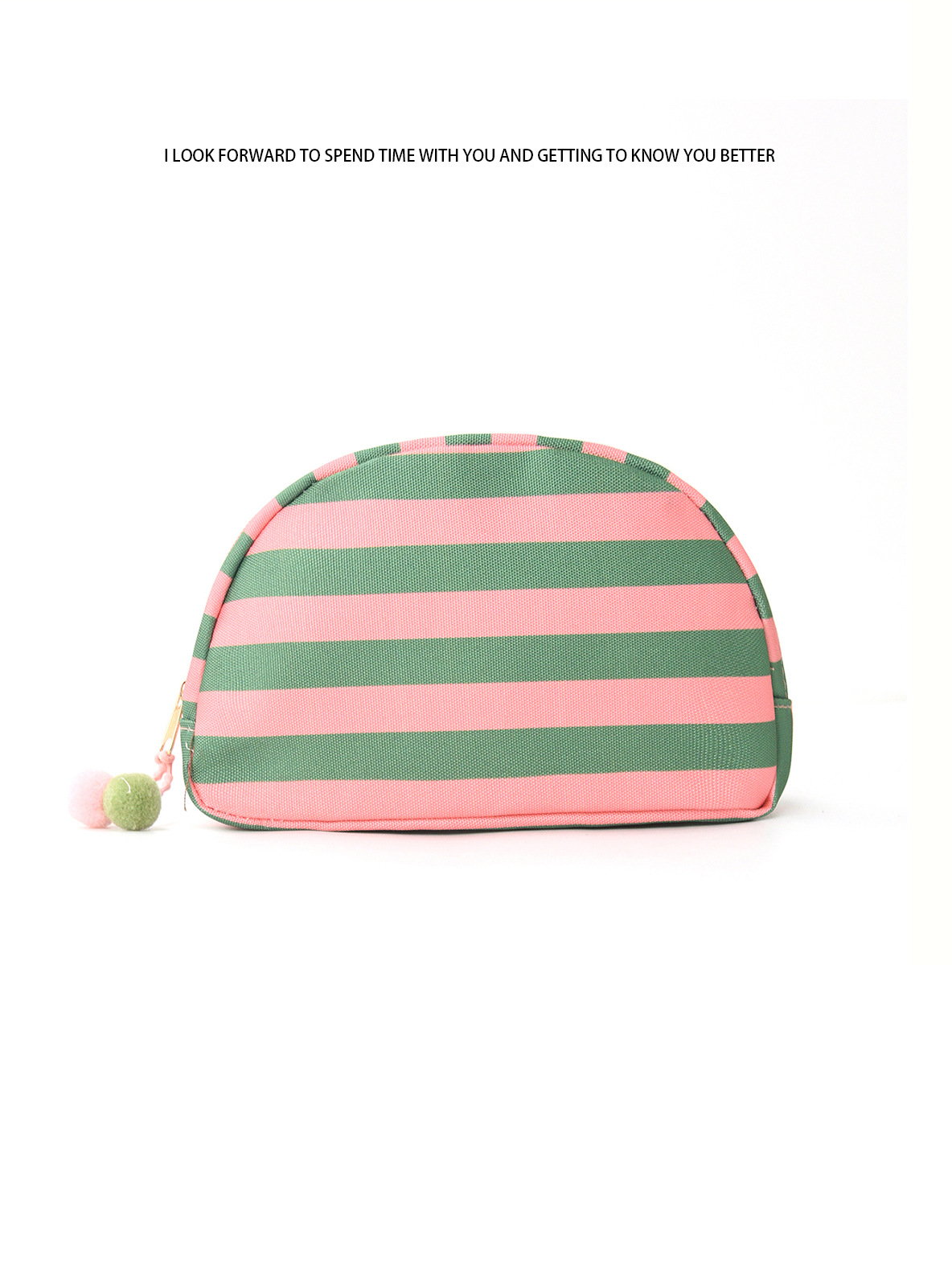 Striped Shell Makeup High-Value Dopamine Storage Travel Simple Portable Toiletry Bag_voghion.com