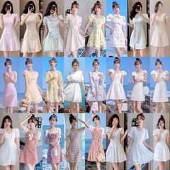 2025 13 行ホットガール A ラインスカートフレンチサマーニュースタイルハイエンド小人痩身ドレス婦人服スカート