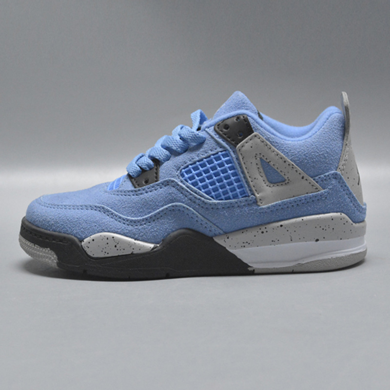 Venta al por mayor AJ4 zapatos para niños y niñas bebé Joe 4 zapatos de baloncesto niños mayores estudiantes zapatos de entrenamiento con cordones Putian zapatos de los niños Putian