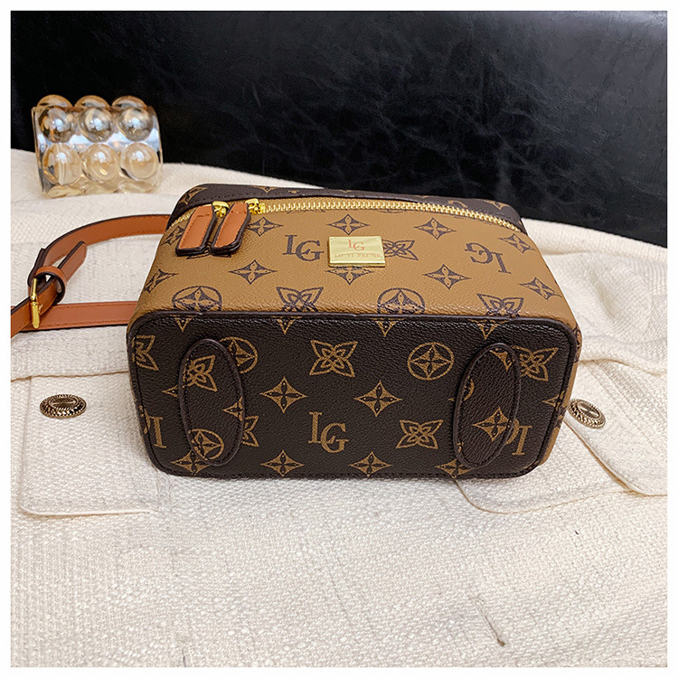 Borsa transfrontaliera, trama alla moda, popolare borsa a tracolla da donna, borsa con stampa retrò, versatile borsa cosmetica in stile coreano per donna_voghion.com