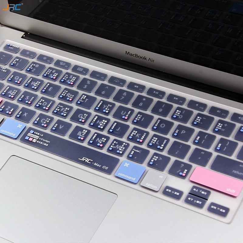 Защита клавиатуры (Apple MacBook) полностью прозрачная силиконовая накладка — совместимые модели 12–16 дюймов, стирается