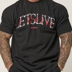 マッスルフィットネスアメリカンブラザー半袖スポーツ新しい夏のバスケットボールTシャツトップランニングカジュアルラウンドネックストレッチ