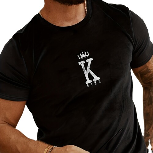 Eurasian men's summer loose casual printed T-shirt top