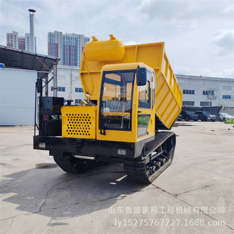 泥地农用履带运输车 8吨拉沙土自卸车 6档高低速爬山车