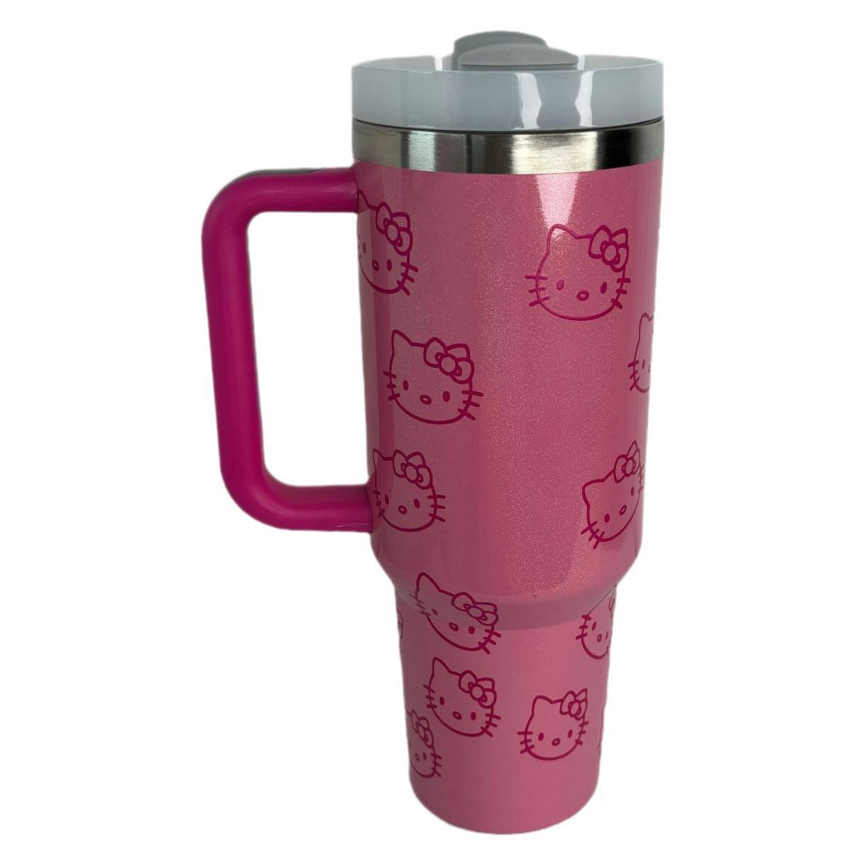 TEMU Cross-Border 40oz Icemaster Cup acero inoxidable kt gato caricatura taza caliente de gran capacidad portátil taza de automóvil