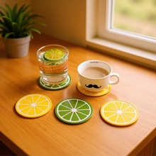 跨境家用硅胶隔热垫加厚防烫PVC硅胶杯垫餐桌隔热垫高级感餐垫子