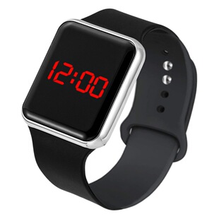 New fashion creative led square thin electronic watch sports student display screen electronic silicone watch
