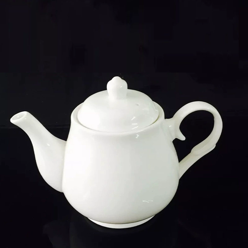 Ceramic teapot for living room, big white tea