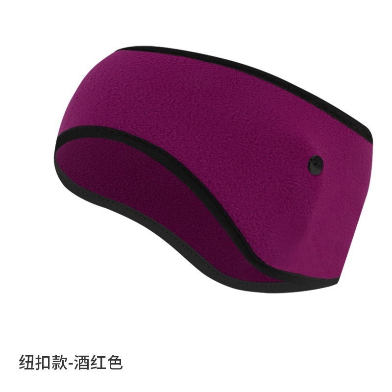 亚马逊防寒发带纯色抓绒防风额头保暖头带加绒加厚跑步运动护耳带|undefined