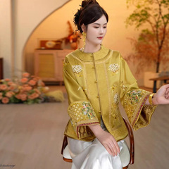 2025新款新中式国风重工刺绣外套女2025春秋新款高级气质名媛上衣