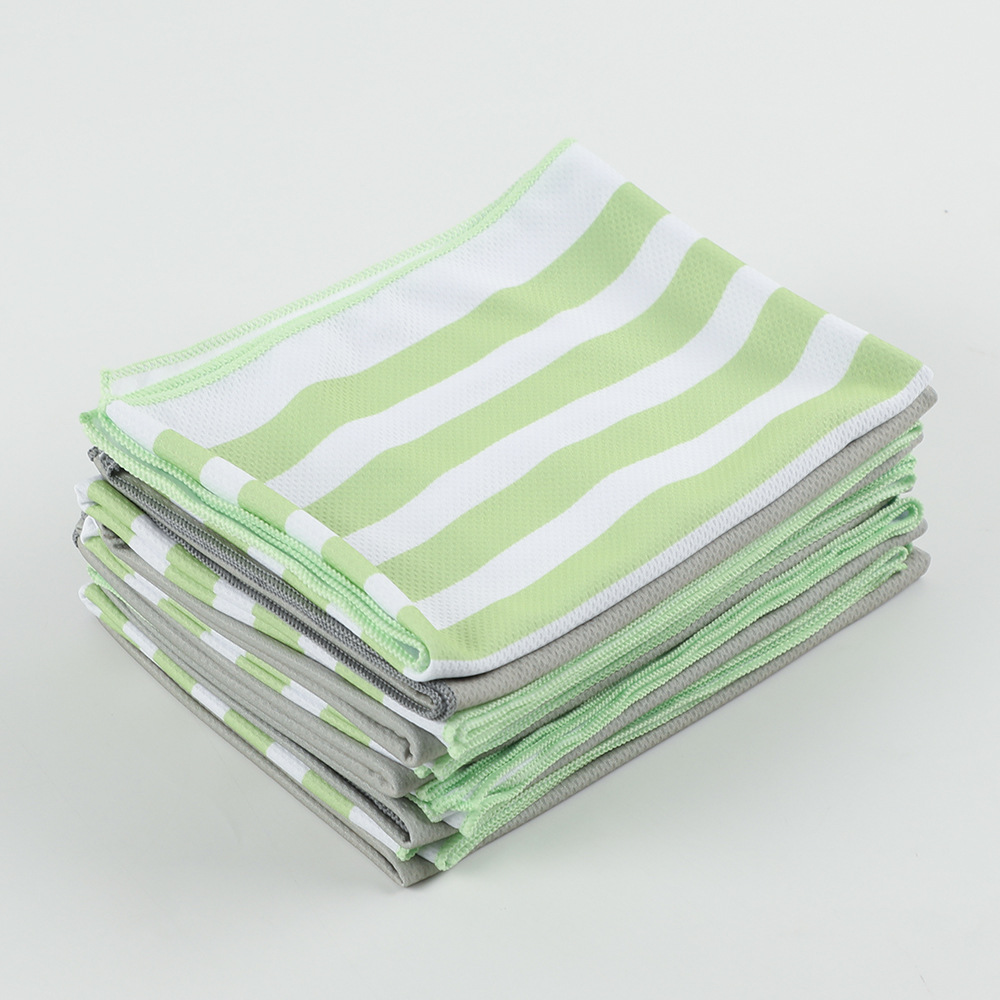 Suministro directo de fábrica de toalla de enfriamiento de hielo con borde de microfibra, ejercicio de verano, fitness, absorción de sudor, secado rápido, toalla fría