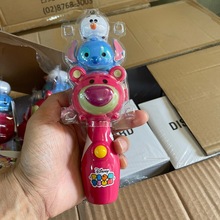 正版 迪士呢 玩具总动X草莓熊叠叠乐电风扇摆件玩具