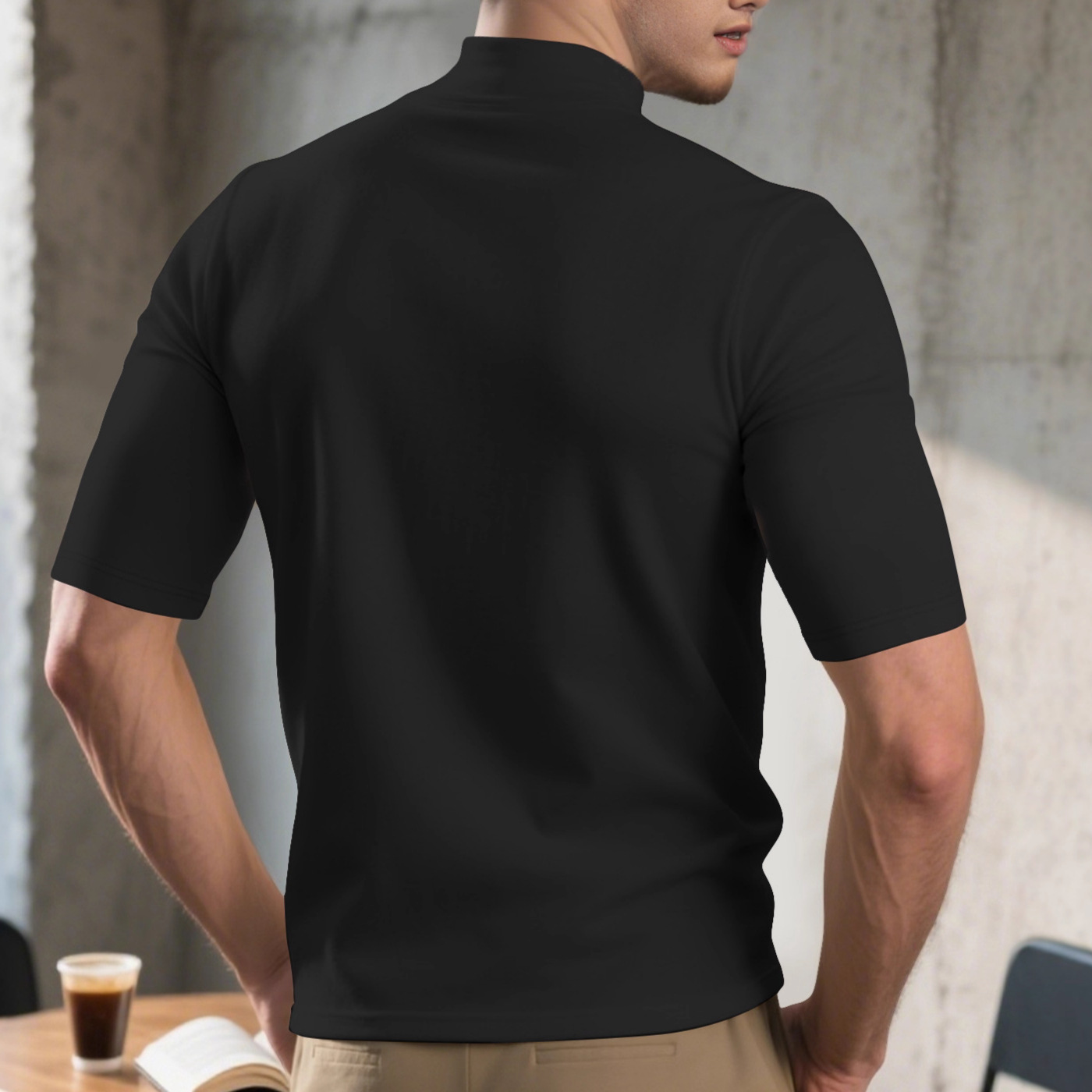 Grenzüberschreitendes europäisch-amerikanisches Frühlings- und Herbst-T-Shirt von De Rong, einfarbig, Kurzarm, Außenhandelsbasis_voghion.com