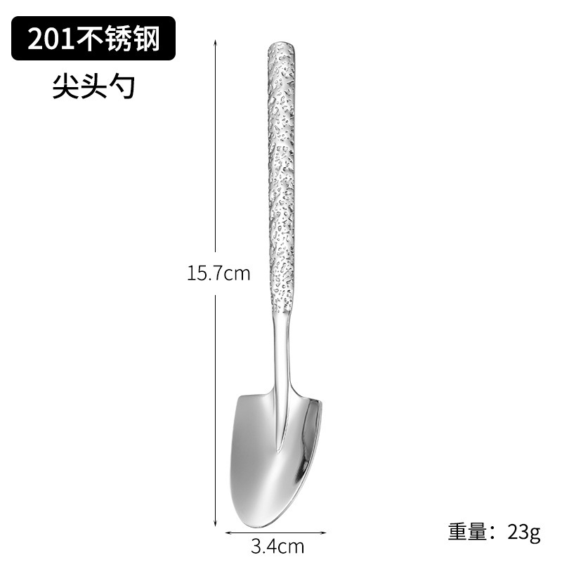 304ステンレス鋼のシャベルスプーン、厚みのあるスイカスプーン、デザートスプーン、家庭用アイスクリームスプーン、シャベルスプーン|undefined