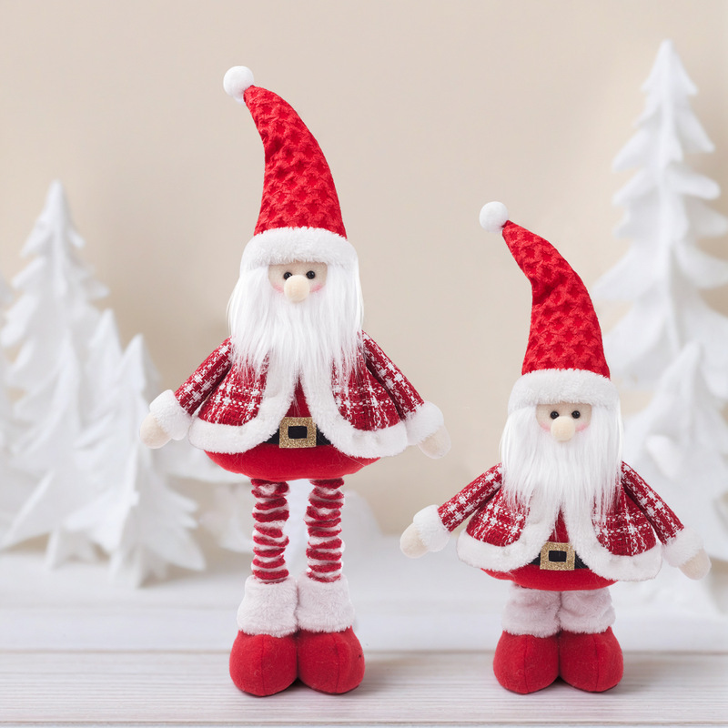 国境を越えた新しいクリスマス伸縮公仔かわいいヘラジカ人形クリスマスマフラー老人公仔装飾品卸売り|undefined