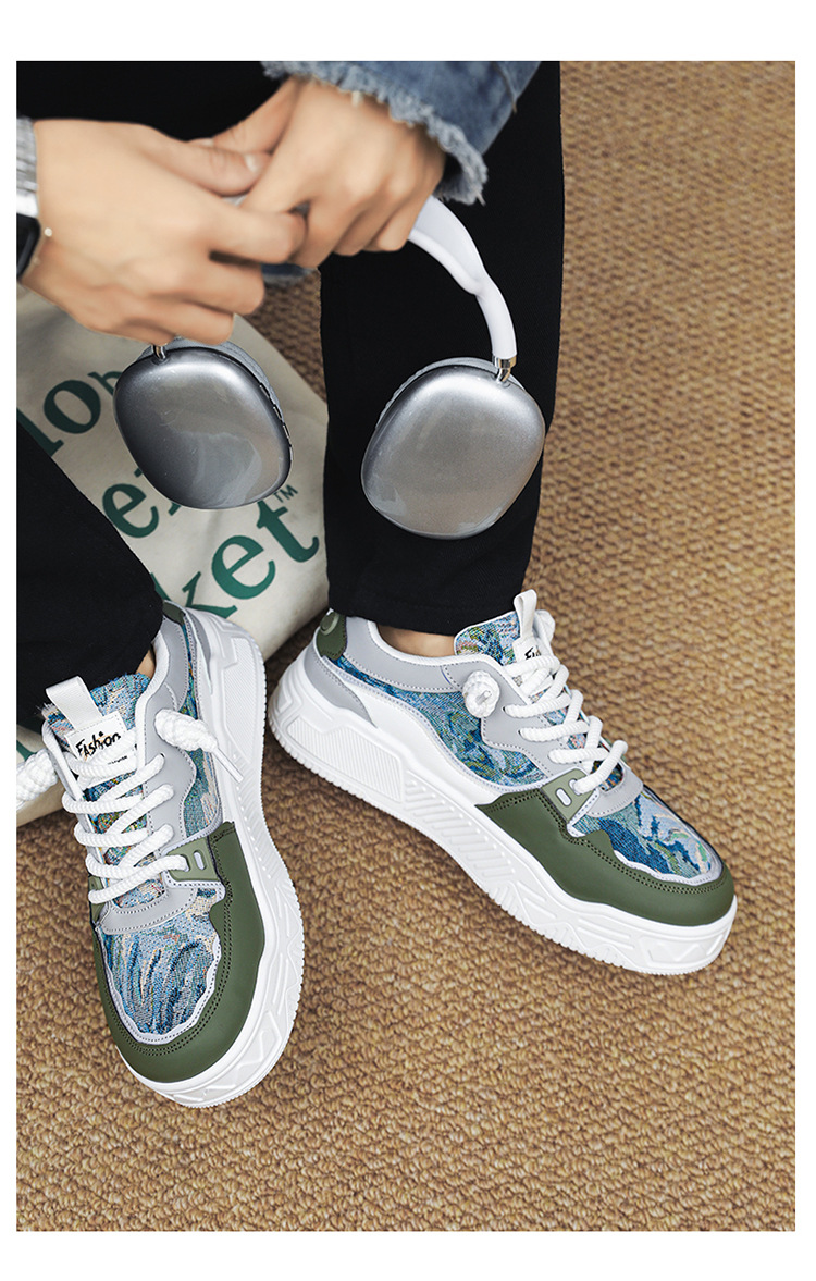 Atmungsaktive Herrenschuhe für den Sommer, vielseitig einsetzbar für Studenten, Sport, hohe Sohlen, lässig, kleine weiße, China-Chic-Boardschuhe,_voghion.com