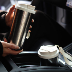 高颜値純チタンコーヒーカップ車載ダブル飲料カップ携帯保冷カップオフィス保温カッププレゼントカスタマイズ