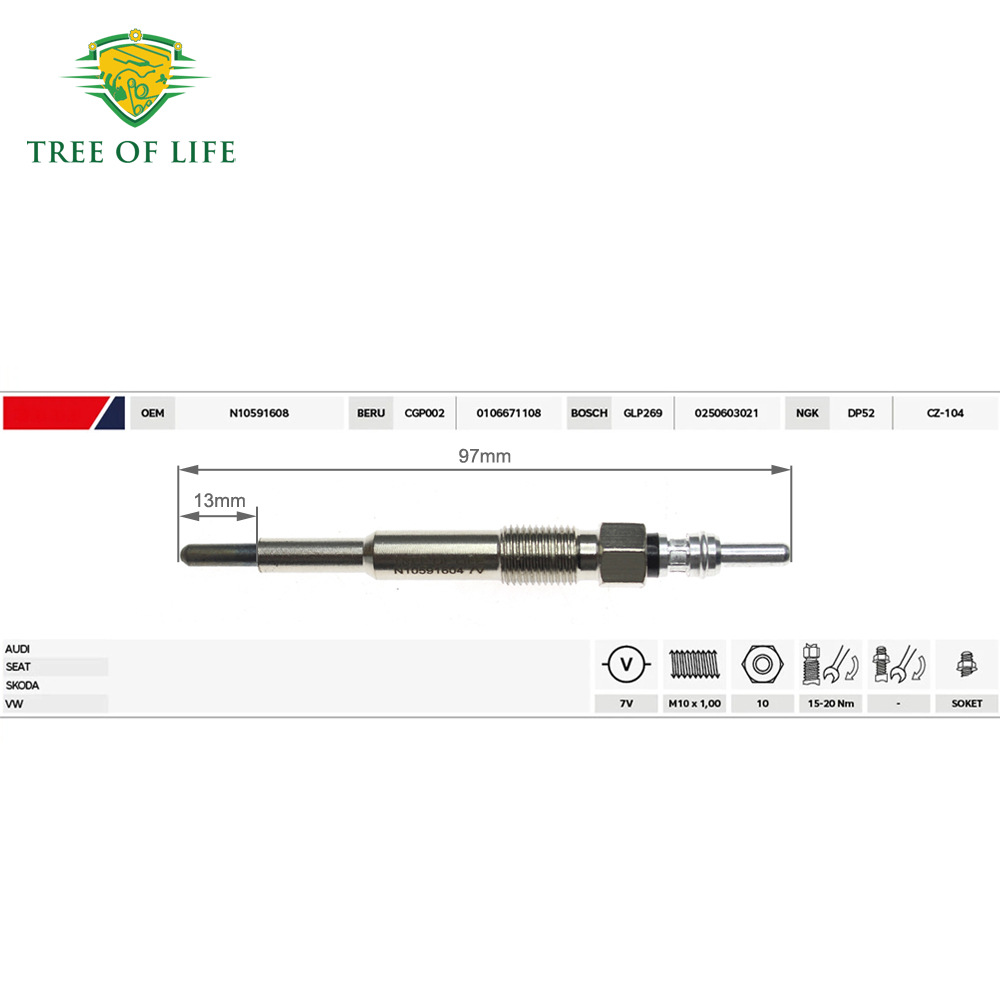 N10591604 N10591608 N10591601 Is Suitable for Audi Glow Plugs