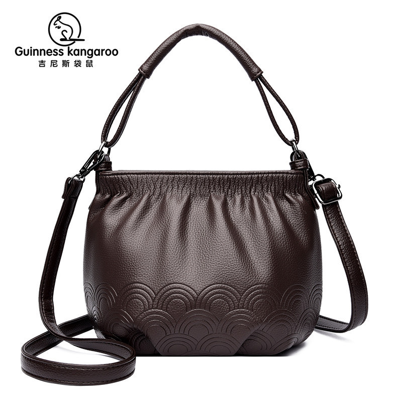 Guinness Kangaroo New Chinese Style Handbag for Women, Soft Leather Fashionable Versatile Casual Crossbody Bag for Middle-Aged Mothers Guinness Kangaroo New Chinese Style Handbag for Women, Soft Leather Fashionable Versatile Casual Crossbody Bag for Middle-Aged Mothers