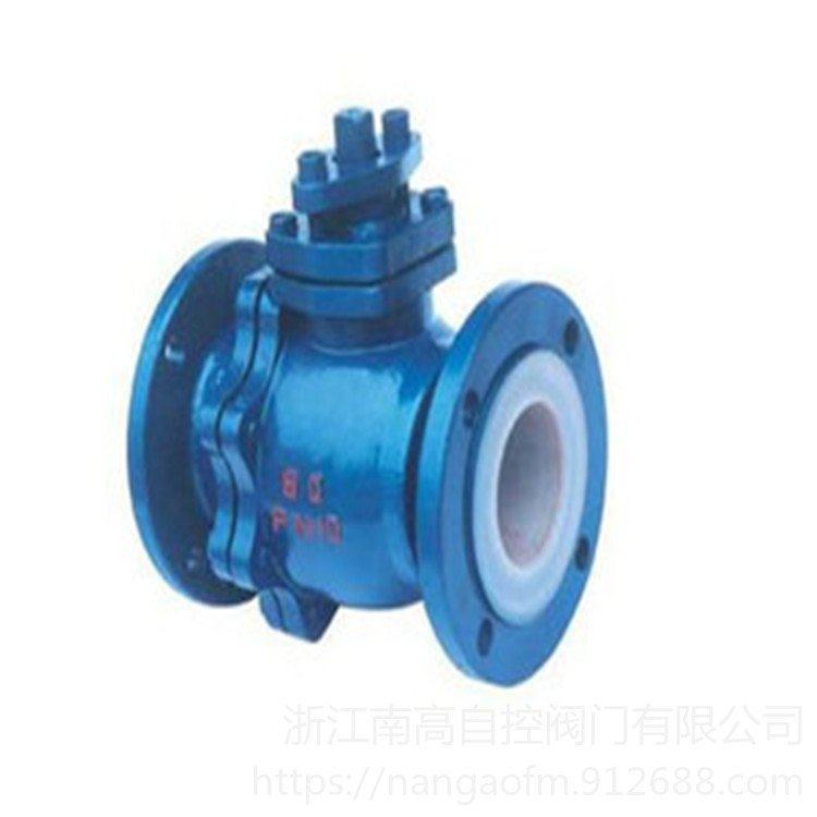 碳钢/铸钢衬胶法兰球阀 Q41J-16C 手动内衬橡胶软密封球阀南高