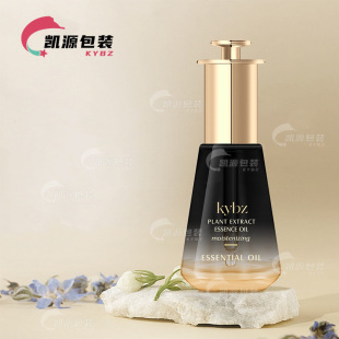 Kaiyuan New Skin Care Product Glass Packaging Material 30ml Dropper Essential Oil Bottle 45ml Press Gold Pump Essence Bottle