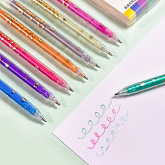 Ultra-fine double-line outline pen, metal-colored fluorescent pen, multi-color silver base gel pen, 1.0mm, journal gel pen