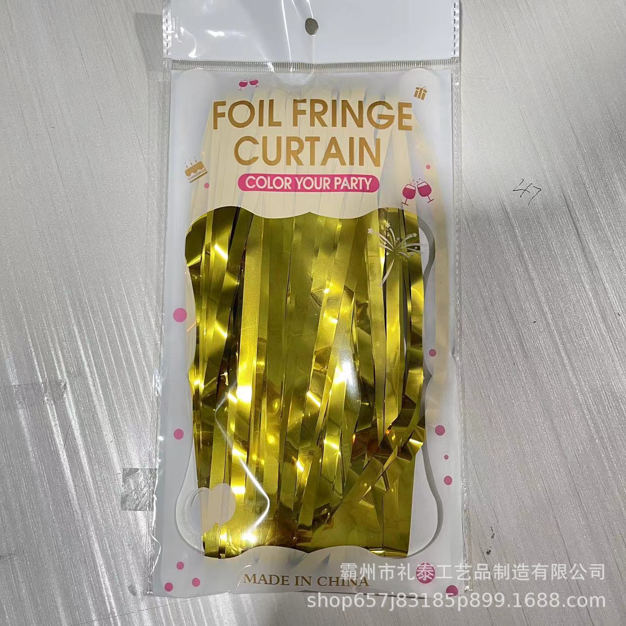 1*2 M 1,6 seda gruesa ordinaria brillante lluvia cortina de seda borla boda Fondo joyería