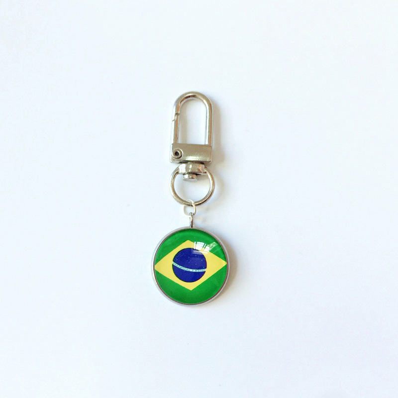 13g Weight Bag Pendant, Keychain Classification 1 Piece Quantity Holiday, Daily Occasion 316 Stainless Steel , Alloy Material National Flag Pattern Epoxy Design Simple Style Style 1 Piece Simple Style National Flag 316 Stainless Steel  Alloy Epoxy Bag Pendant Keychain 10