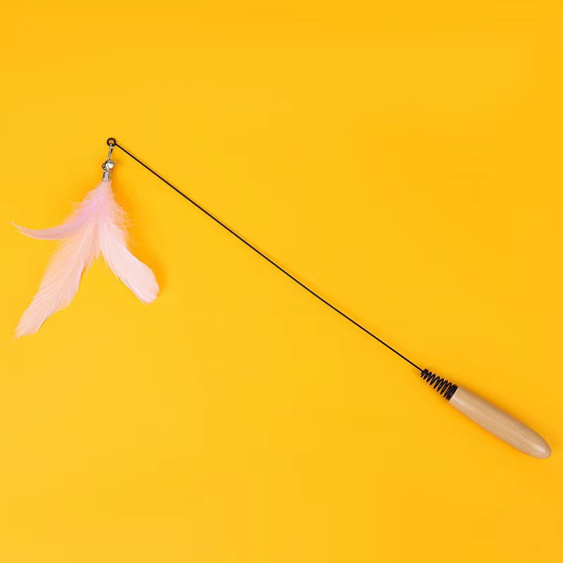 웃긴 고양이 스틱 핑크 깃털 [opp 포장]