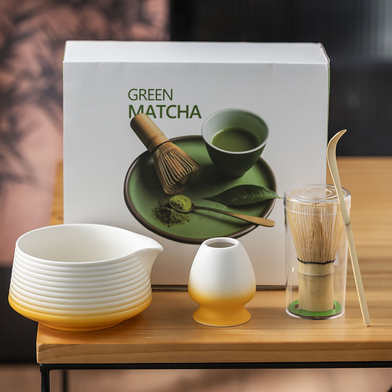 日式百本立抹茶刷打抹茶筅工具宋代点茶具礼盒套装跨境陶瓷抹茶碗|undefined
