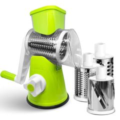 クロスボーダードラム手回し野菜カッター スリーインワンパターン野菜カッター 家庭用おろし金 多機能スライサー