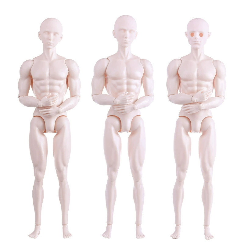 6 points male doll with plain head model BJD body soldier toy sports muscle body large size movable beauty 13 joints