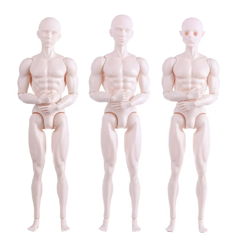 6 points male doll with plain head model BJD body soldier toy sports muscle body large size movable beauty 13 joints