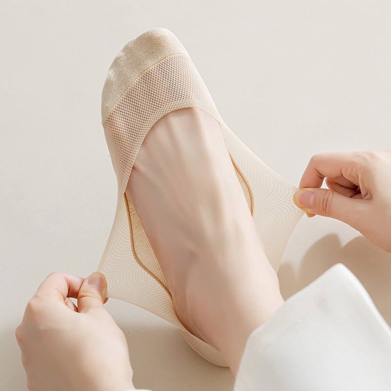 Boat socks women's summer thin non-slip do not fall off cotton sole summer shoes ice stockings shallow mouth invisible socks women's socks