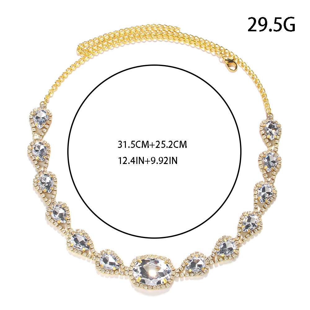 Moda europea y americana gota de agua cadena accesorios para el cabello rhinestone personalizado tocado nupcial accesorios calientes headwear femenino