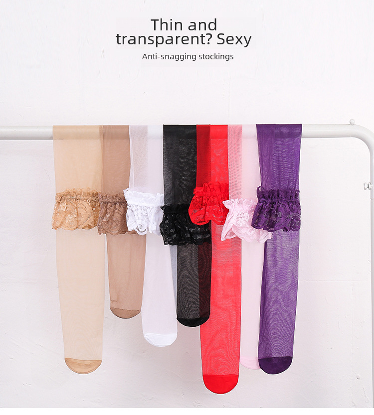 Europe et États-Unis chaussettes sexy au genou bas antidérapants bas chaussettes cuisses chaussettes hautes fines femmes usine directe en gros Yiwu_voghion.com