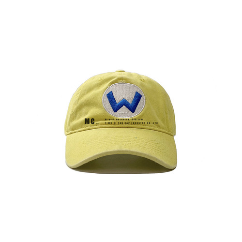 Super Mario Series Letter Embroidered Cap for Men and Women, Sun Hat, Washable Distressed Cartoon Cute Duckbill Hat