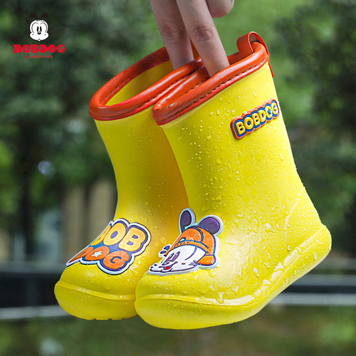 Babybus Children's Rain Boots for 2-8 Year Olds, Unisex, Cartoon Style Eva Rain Boots with Overalls, Transparent